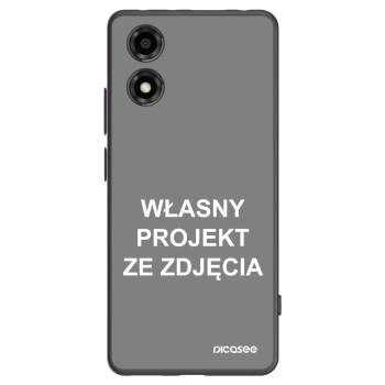 Picasee silikonowe czarne etui na Motorola Moto E14 - Własny projekt ze zdjęcia