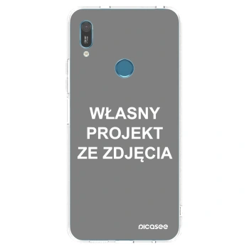 Picasee silikonowe przeźroczyste etui na Huawei Y6 2019 - Własny projekt ze zdjęcia