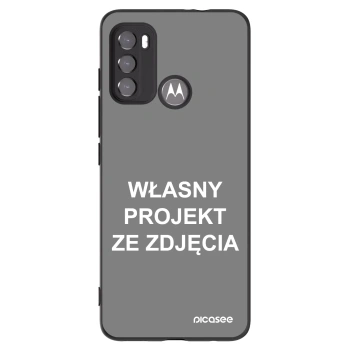 Picasee silikonowe czarne etui na Motorola Edge 60 5G - Własny projekt ze zdjęcia