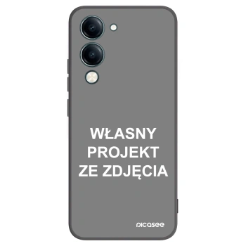 Picasee silikonowe czarne etui na Vivo Y29s 5G - Własny projekt ze zdjęcia