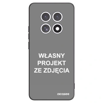 Picasee silikonowe czarne etui na Xiaomi Redmi Note 15 4G - Własny projekt ze zdjęcia