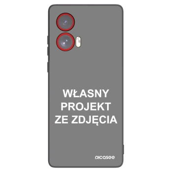 Picasee silikonowe czarne etui na Motorola Edge 50 Fusion - Własny projekt ze zdjęcia