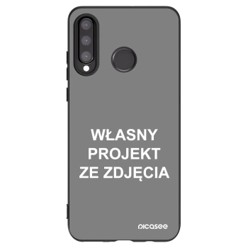 Picasee silikonowe czarne etui na Huawei P30 Lite - Własny projekt ze zdjęcia