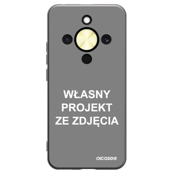 Picasee silikonowe czarne etui na Honor Magic8 Lite 5G - Własny projekt ze zdjęcia