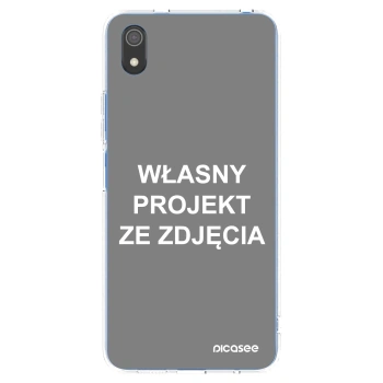 Picasee silikonowe przeźroczyste etui na Xiaomi Redmi 7A - Własny projekt ze zdjęcia