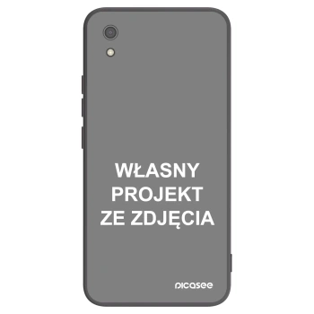 Picasee silikonowe czarne etui na Xiaomi Redmi 7A - Własny projekt ze zdjęcia