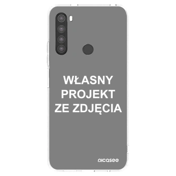 Picasee silikonowe przeźroczyste etui na Xiaomi Redmi Note 8 - Własny projekt ze zdjęcia