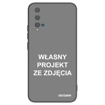 Picasee silikonowe czarne etui na Huawei Nova 5T - Własny projekt ze zdjęcia