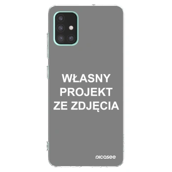 Picasee silikonowe przeźroczyste etui na Samsung Galaxy A51 A515F - Własny projekt ze zdjęcia