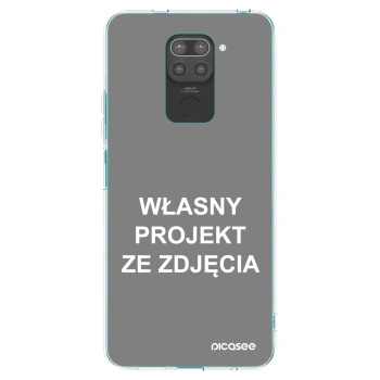 Picasee silikonowe czarne etui na Xiaomi Redmi Note 9 - Własny projekt ze zdjęcia