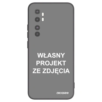 Picasee silikonowe czarne etui na Xiaomi Mi Note 10 Lite - Własny projekt ze zdjęcia