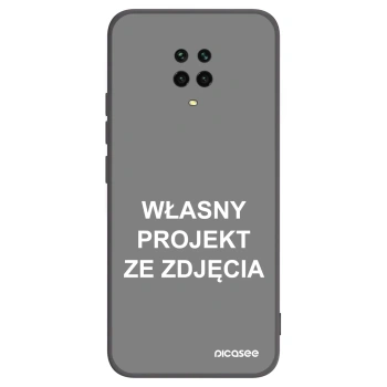 Picasee silikonowe czarne etui na Xiaomi Redmi Note 9S - Własny projekt ze zdjęcia