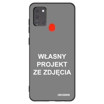 Picasee silikonowe czarne etui na Samsung Galaxy A21s - Własny projekt ze zdjęcia