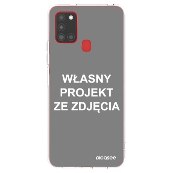 Picasee silikonowe przeźroczyste etui na Samsung Galaxy A21s - Własny projekt ze zdjęcia