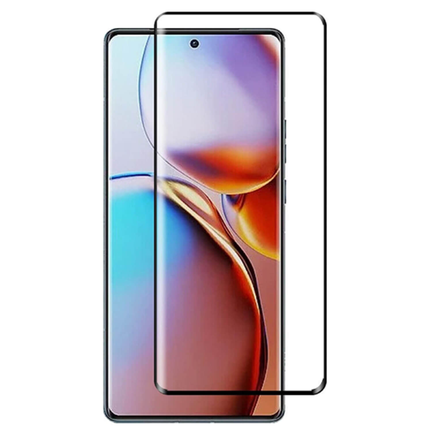 Picasee ochronne szkło hartowane 3D z ramką do Motorola Moto G35 5G - czarne