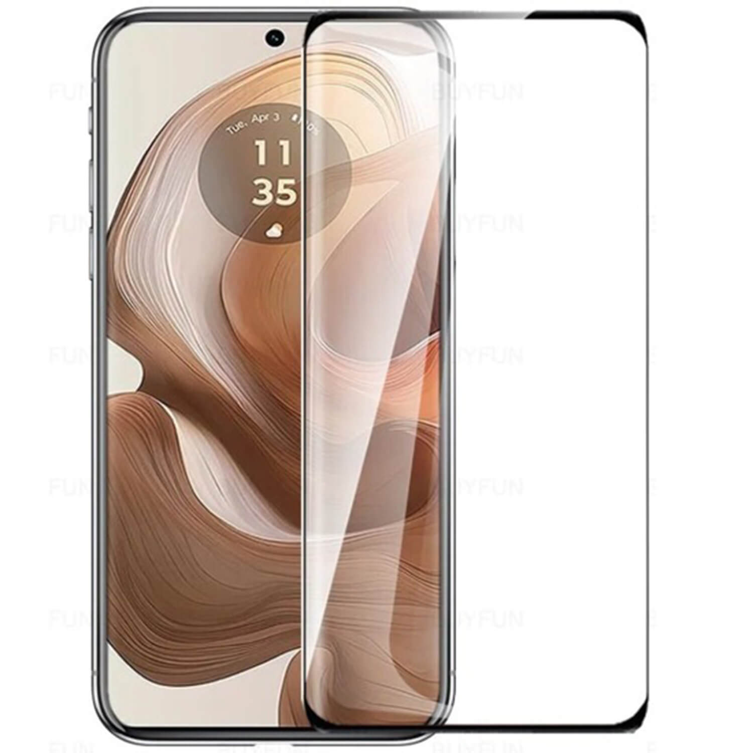 Picasee ochronne szkło hartowane 3D z ramką do Motorola Edge 50 Neo - czarne