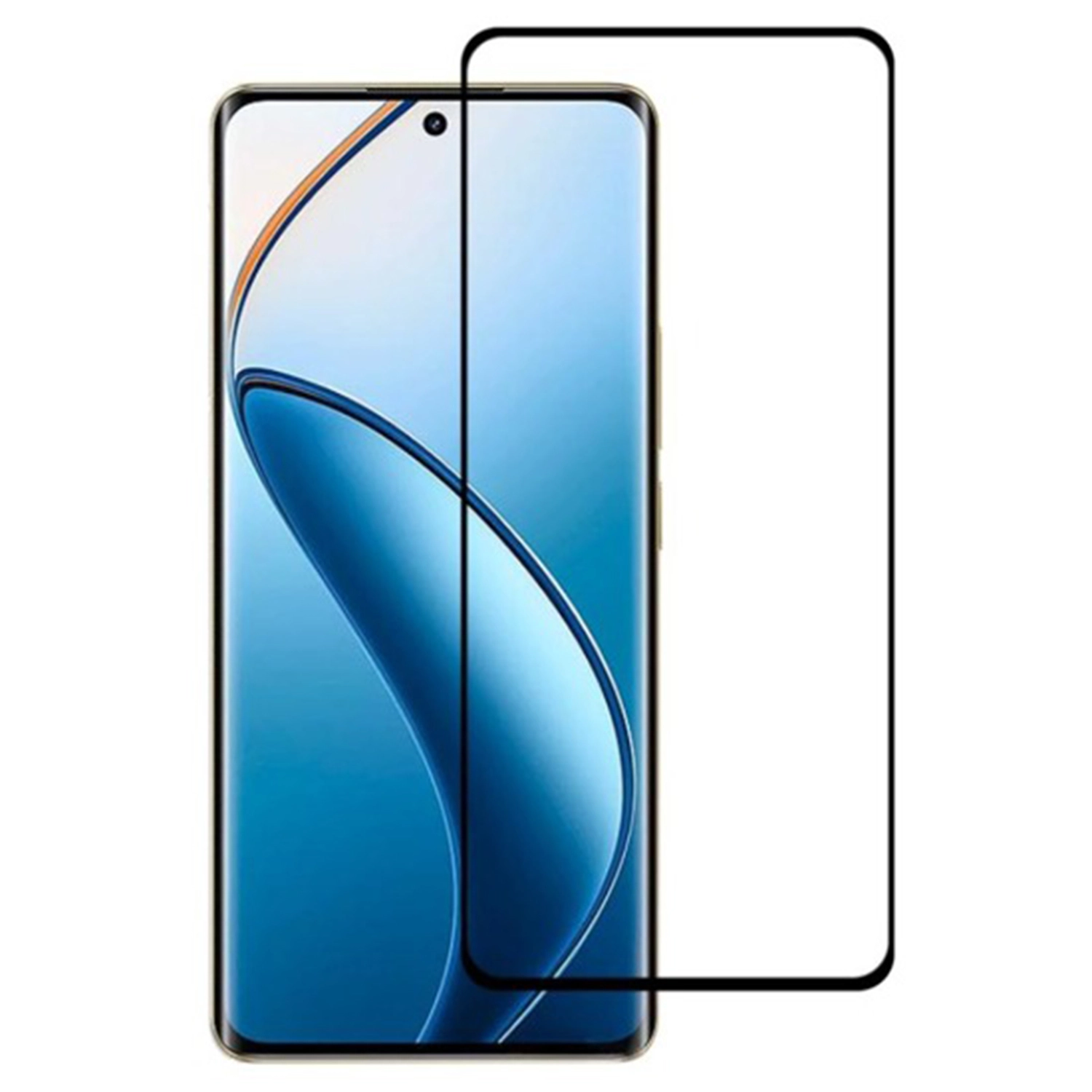 Picasee zakrzywione szkło ochronne 3D do Realme 12X - czarne