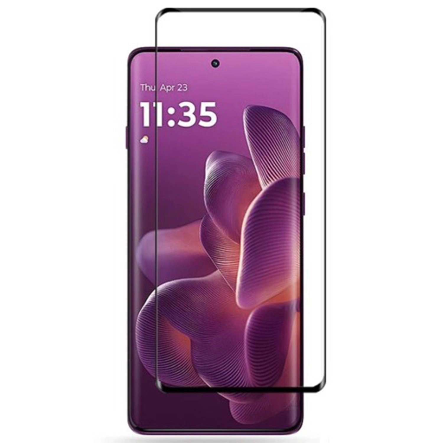 Picasee ochronne szkło hartowane 3D z ramką do Motorola Edge 60 Pro - czarne