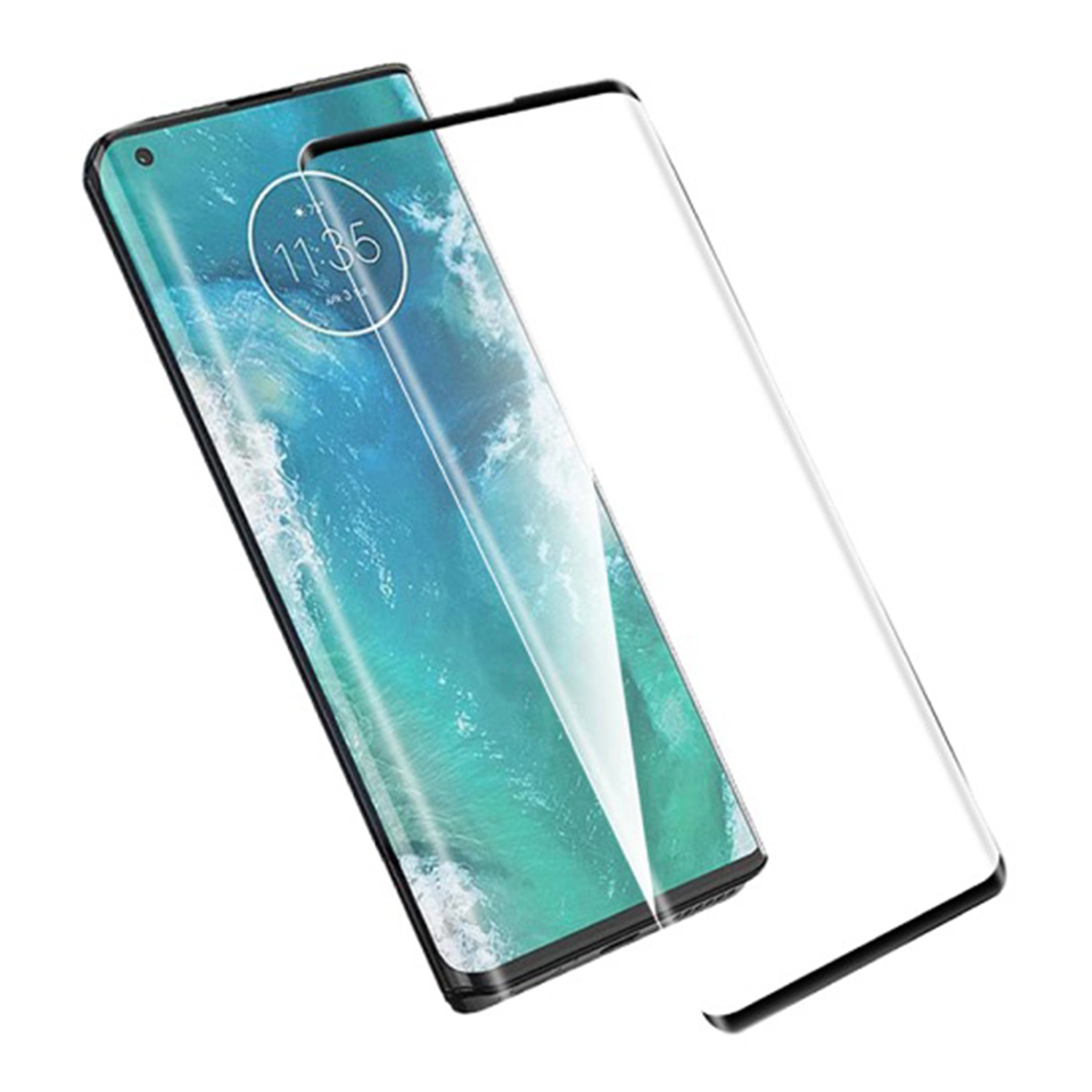 3x Picasee ochronne szkło hartowane 3D z ramką do Motorola Moto G86 5G - czarne – 2+1 gratis