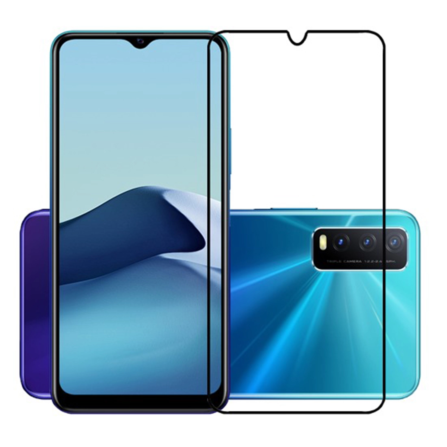Picasee ochronne szkło hartowane 3D z ramką do Vivo Y29s 5G - czarne