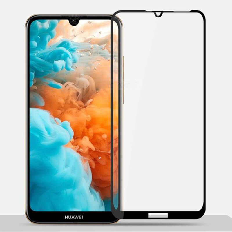 Picasee ochronne szkło hartowane 3D z ramką do Huawei Y6 2019 - czarne