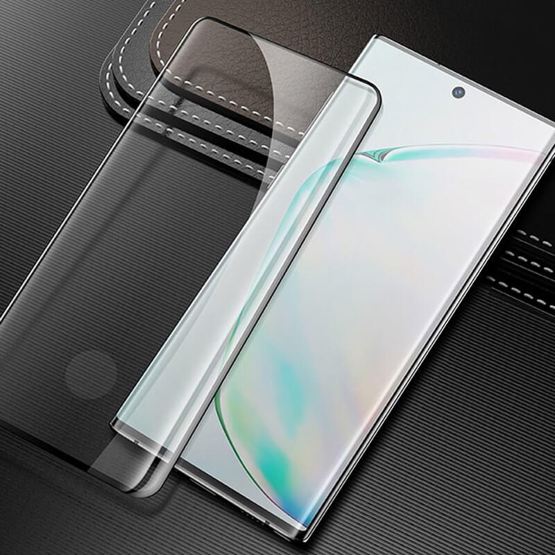 Picasee zakrzywione szkło ochronne 3D do Samsung Galaxy Note 10+ N975F - czarne