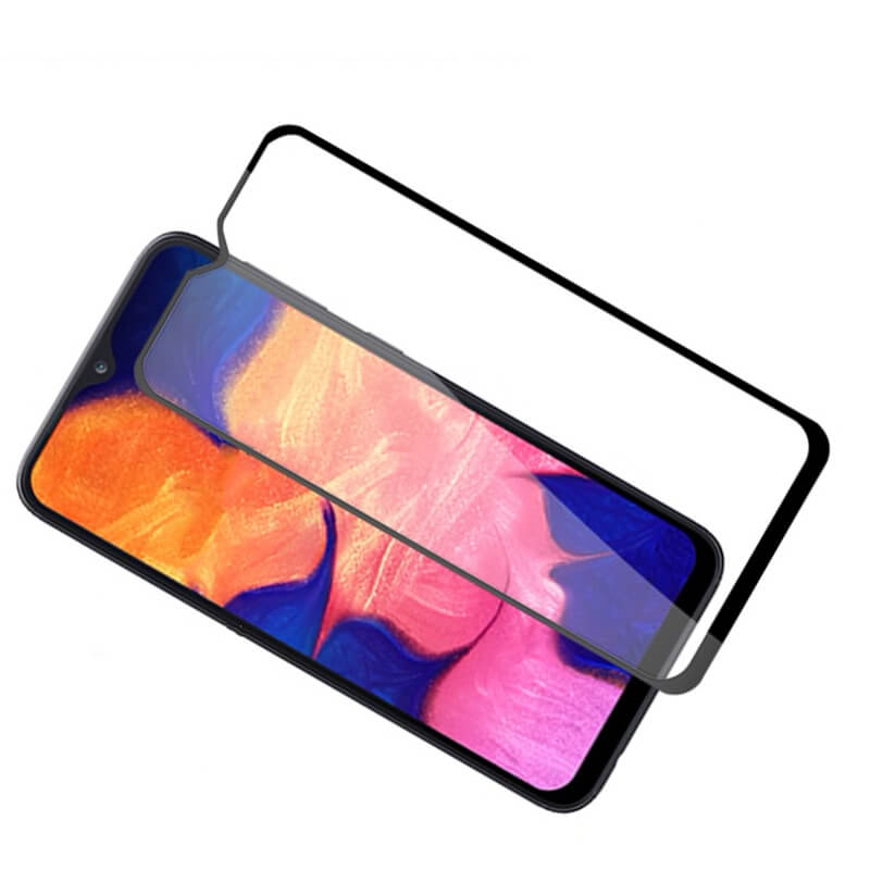 3x Picasee ochronne szkło hartowane 3D z ramką do Samsung Galaxy A10 A105F - czarne – 2+1 gratis