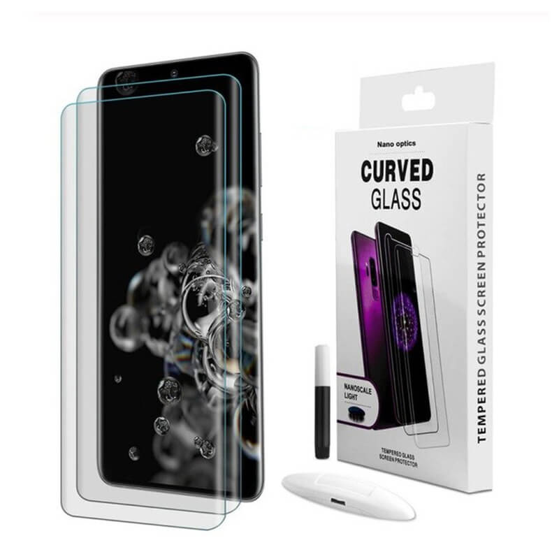 3x Picasee Zakrzywione szkło ochronne 3D UV do Samsung Galaxy S20 Ultra 5G G988F - 2+1 gratis
