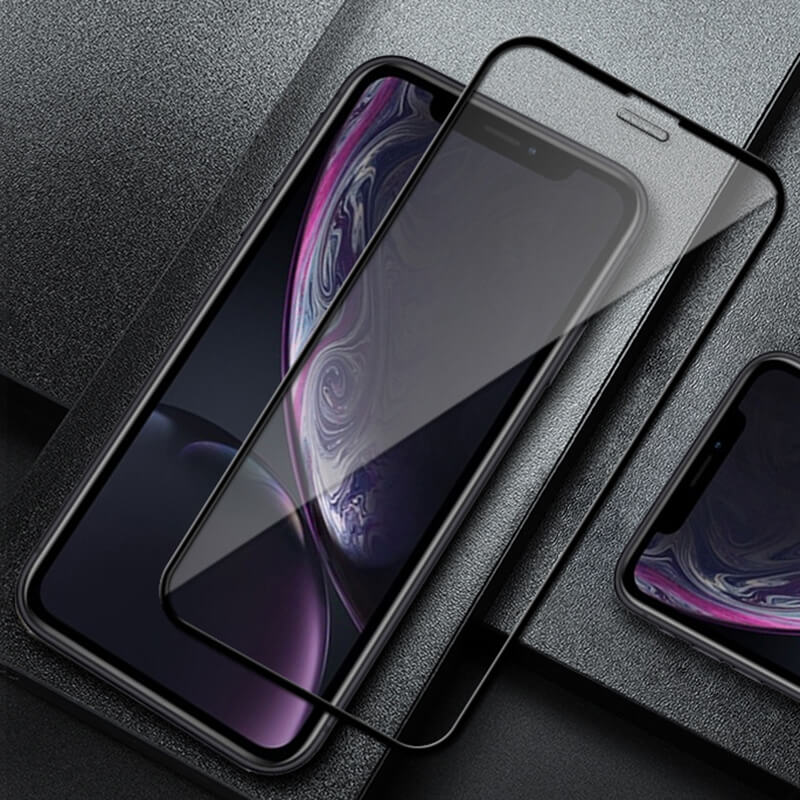 3x Picasee ochronne szkło hartowane 3D z ramką do Apple iPhone 11 - czarne – 2+1 gratis