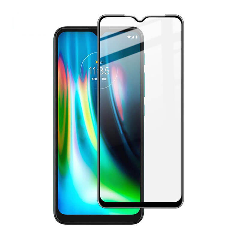 Picasee ochronne szkło hartowane 3D z ramką do Motorola Moto G9 Play - czarne