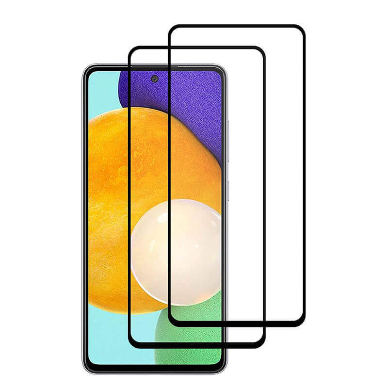 3x Picasee ochronne szkło hartowane 3D z ramką do Samsung Galaxy A53 5G - czarne – 2+1 gratis
