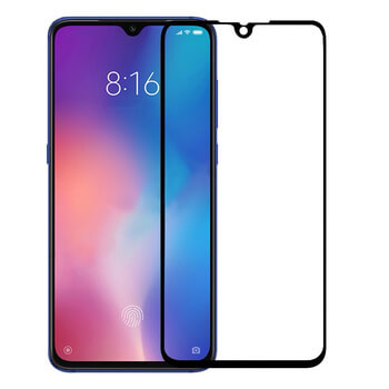 Szkło hartowane 3D z ramką do Xiaomi Mi 9 SE - czarne