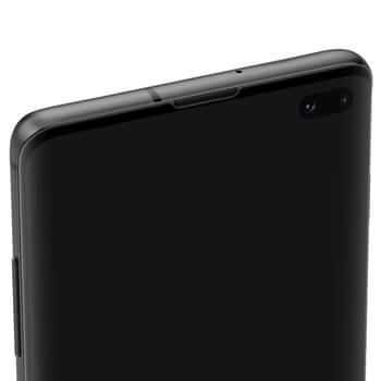 3x Picasee zakrzywione szkło ochronne 3D do Samsung Galaxy S10 Plus G975 - czarne 2+1 gratis