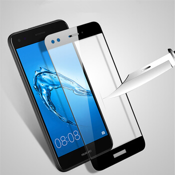 3x Picasee ochronne szkło hartowane 3D z ramką do Huawei P10 Lite - czarne – 2+1 gratis