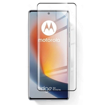 Szkło hartowane 3D z ramką do Motorola Edge 50 Fusion - czarne