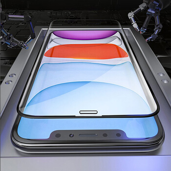 3x Picasee ochronne szkło hartowane 3D z ramką do Apple iPhone 11 Pro - czarne – 2+1 gratis