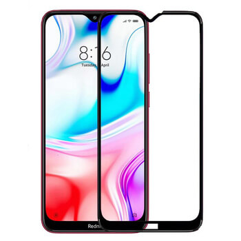 3x Picasee ochronne szkło hartowane 3D z ramką do Xiaomi Redmi 8 - czarne – 2+1 gratis