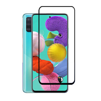 Picasee ochronne szkło hartowane 3D z ramką do Samsung Galaxy A51 A515F - czarne