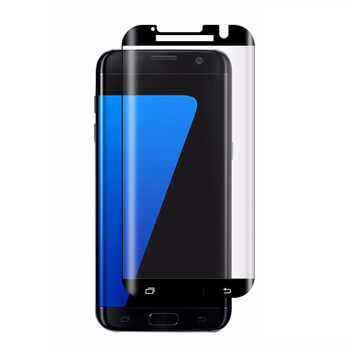 3x Picasee zakrzywione szkło ochronne 3D do Samsung Galaxy S7 Edge G935F - czarne 2+1 gratis