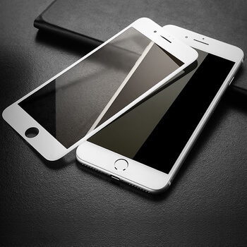 Picasee ochronne szkło hartowane 3D z ramką do Apple iPhone 7 Plus - białe