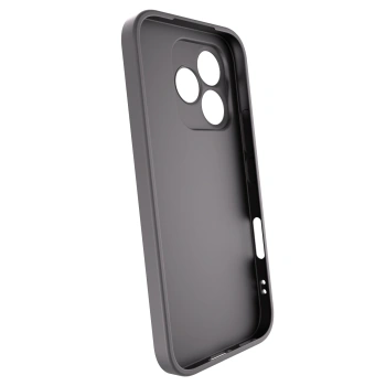 Picasee silikonowe czarne etui na Honor 600 Lite - Black marble
