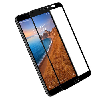 Picasee ochronne szkło hartowane 3D z ramką do Xiaomi Redmi 7A - czarne
