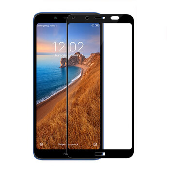 Picasee ochronne szkło hartowane 3D z ramką do Xiaomi Redmi 7A - czarne