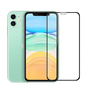 Picasee ochronne szkło hartowane 3D z ramką do Apple iPhone 11 - czarne