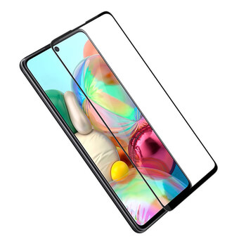 Ochronne szkło hartowane 3D z ramką do Samsung Galaxy A71 A715F - czarne