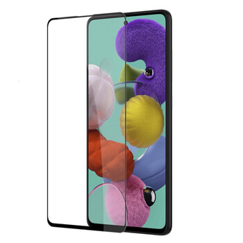 Picasee ochronne szkło hartowane 3D z ramką do Samsung Galaxy A71 A715F - czarne