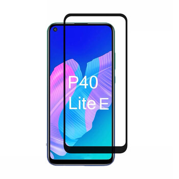 3x Picasee ochronne szkło hartowane 3D z ramką do Huawei P40 Lite E - czarne – 2+1 gratis