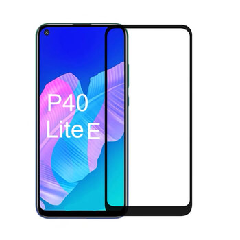 3x Picasee ochronne szkło hartowane 3D z ramką do Huawei P40 Lite E - czarne – 2+1 gratis