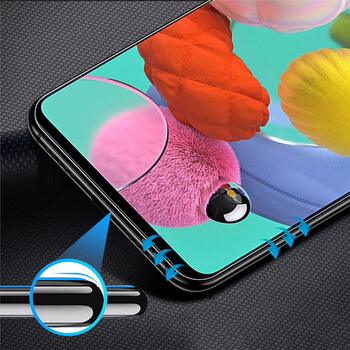 3x Picasee ochronne szkło hartowane 3D z ramką do Samsung Galaxy A41 A415F - czarne – 2+1 gratis