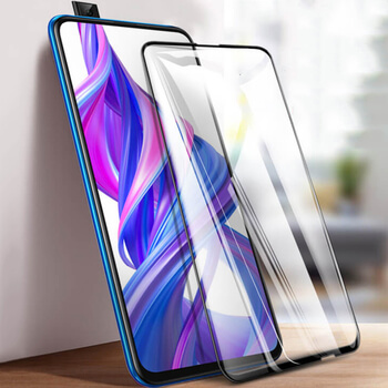 3x Picasee ochronne szkło hartowane 3D z ramką do Honor 9X Pro - czarne – 2+1 gratis
